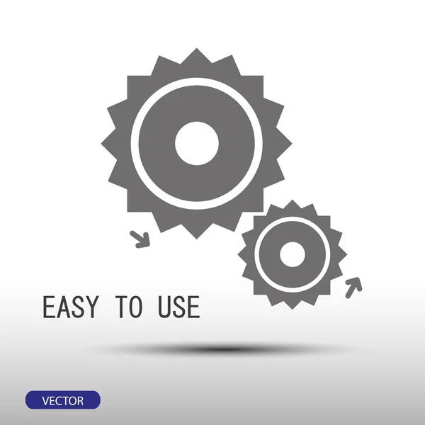 Icono de estilo plano fácil de usar sobre fondo gris — Archivo Imágenes Vectoriales