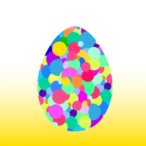 Abstracto feliz Pascua colorido huevos — Vector de stock