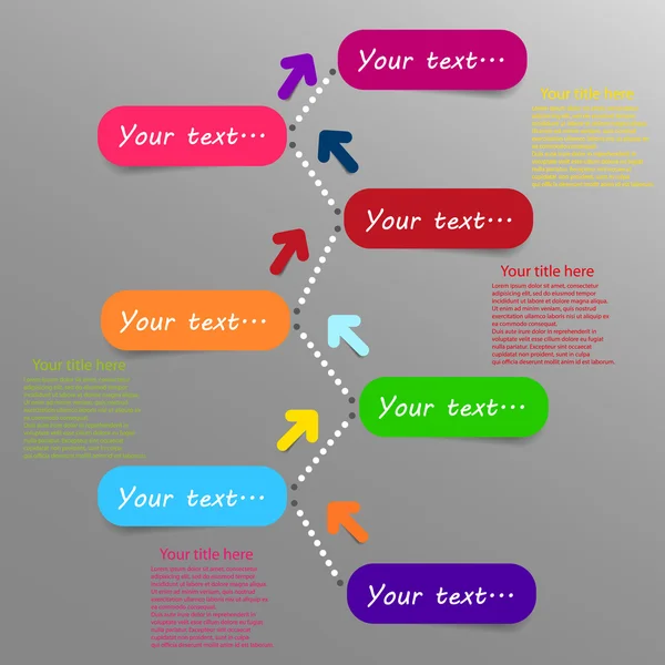 Modèle Web avec vecteur d'icônes de couleur — Image vectorielle