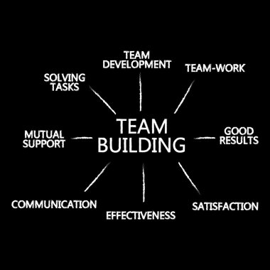 Takım bina Infographic vektör Boya fırçaları yaratılmıştır.