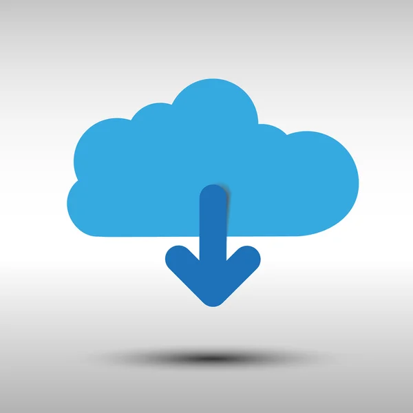 Cloud Download Icon Vector Grafisch — Stockvector