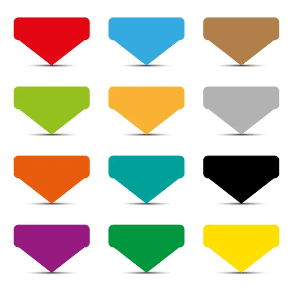Ensemble de balises vides de couleur - vecteur — Image vectorielle