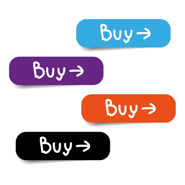 Color buttons buy — Stockový vektor