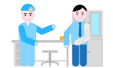 Doktor ambulansa kırık kol