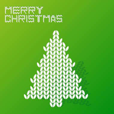 yün doku tarzı ile neşeli Noel ağacı