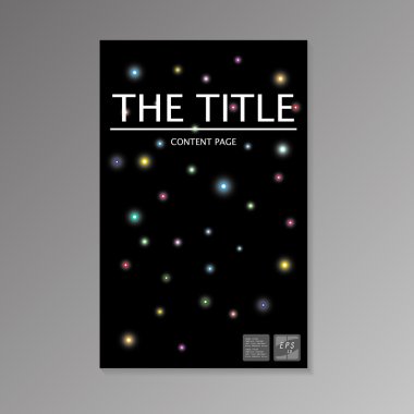 Stil vektör siyah broşür kiriş arka plan üzerinde renkli ışıklı