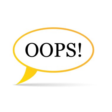Vektör kabarcık metinle Oops!