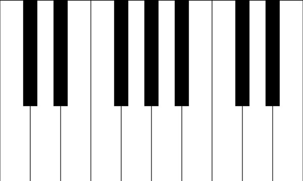 Piano Keys vector graphic