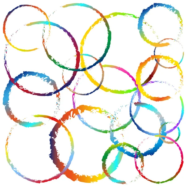 Circes de brosse vectorielle de couleur sur fond blanc — Image vectorielle