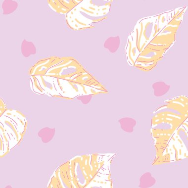 Vektör Pastel Canavarı, Kalp Yaprak Şekilleri ile Pastel Renkleri 'nde kusursuz bir şablon oluşturdu. Kumaş, hatıra defteri ve duvar kağıdı projeleri için mükemmel..