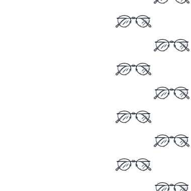 Vektör Retro Siyah Gözlük Hattı sanatı dikey sınır arkaplanı. Kumaş, duvar kağıdı ve koleksiyon kitabı projeleri için mükemmel..