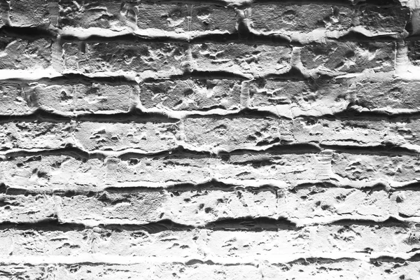 Texture altérée abstraite vieux stuc teinté gris clair et vieux fond de mur de briques de peinture blanche — Photo