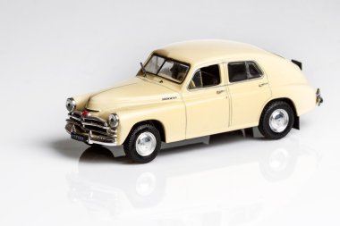 Retro beyaz araba modeli