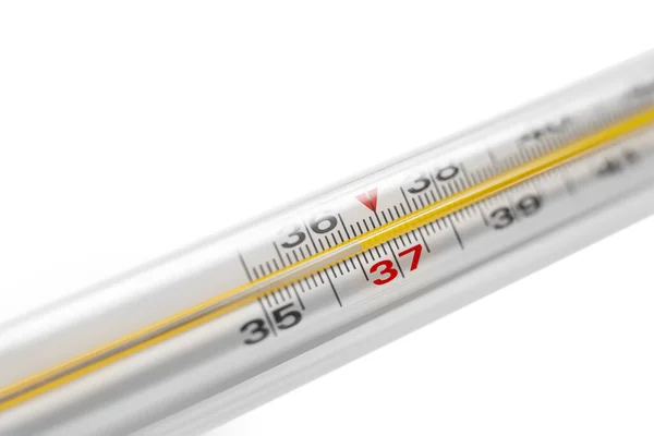 Civa Termometresi Normal Insan Sıcaklığını Gösteriyor — Stok fotoğraf