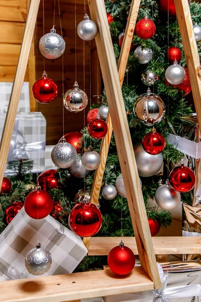 Decoraties Een Kerstboom — Stockfoto