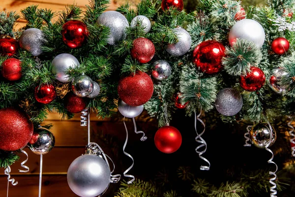 Frohe Weihnachten Und Frohe Feiertage Weihnachtsbaumschmuck — Stockfoto