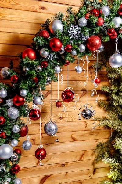 Frohe Weihnachten Und Frohe Feiertage Weihnachtsbaumschmuck — Stockfoto