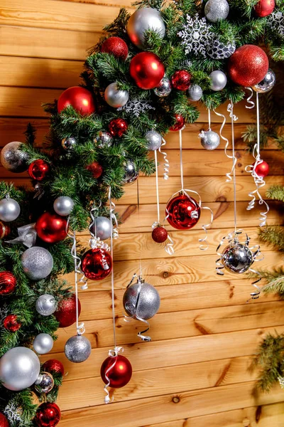 Decorações Uma Árvore Natal — Fotografia de Stock