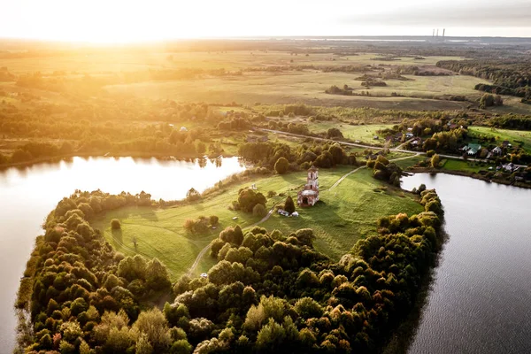 Peninsula Sunset Drone Shot — Stock Photo, Image