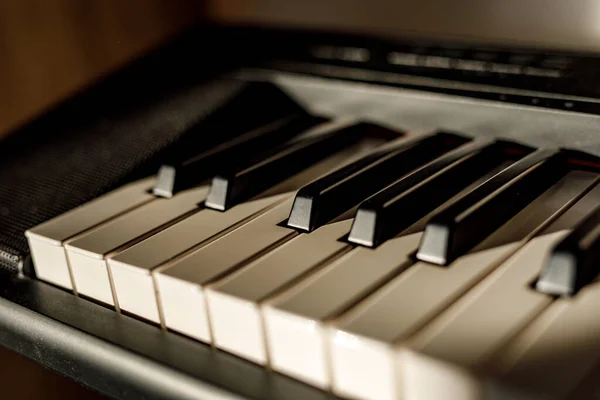 Vita Och Svarta Tangenter Pianotangentbordet — Stockfoto