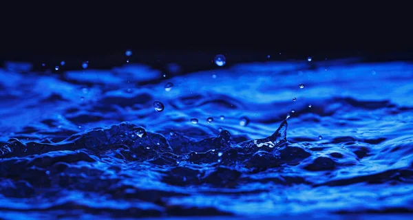 Splashing Drops Surface Water — Stock Photo, Image