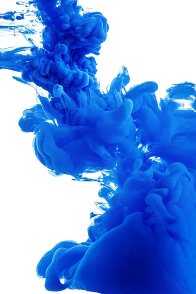 Синие Чернила Абстрактный Фон Белом Фоне — стоковое фото