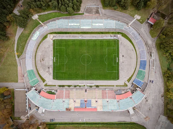 Stary Stadion Piłkarski Sportowy Widok Góry — Zdjęcie stockowe