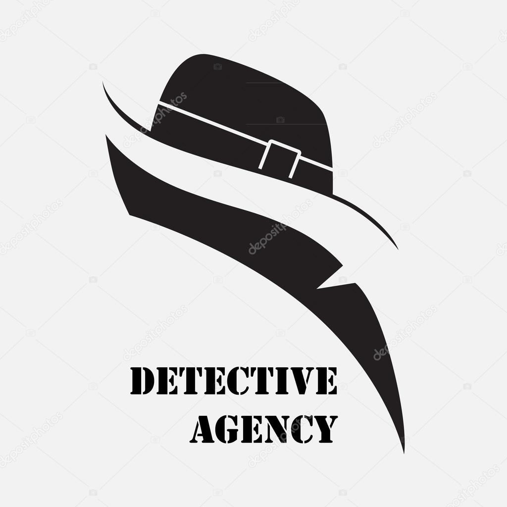 Detective Agency. Elements for creating logos, emblems, signs, symbols. Vector drawing.