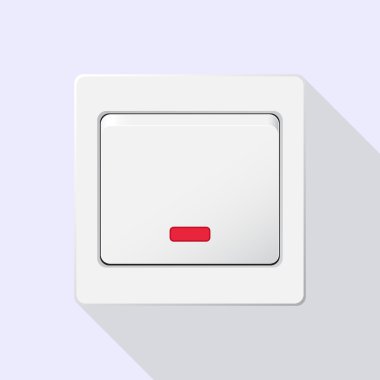 Yarı gerçekçi anahtar beyaz. Simge. Vektör görüntü. 