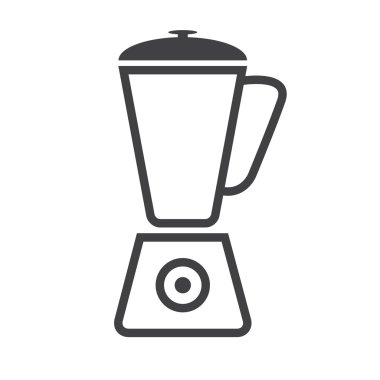 Basit simge blender. Blender gri simgesi. Vektör çizgi grafik.
