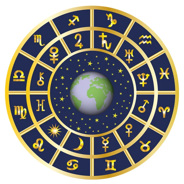 Planet i znaków zodiaku. — Wektor stockowy