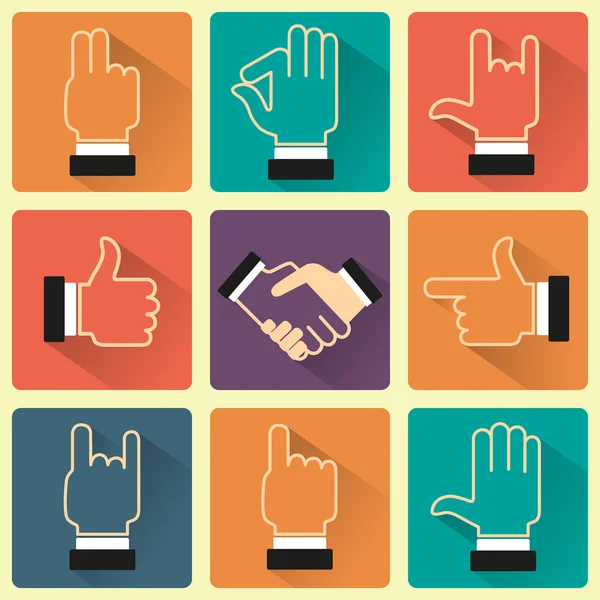 Renk karesini gölge ile ellerinde. Düz.