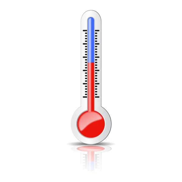 Thermometer op een witte achtergrond. — Stockvector