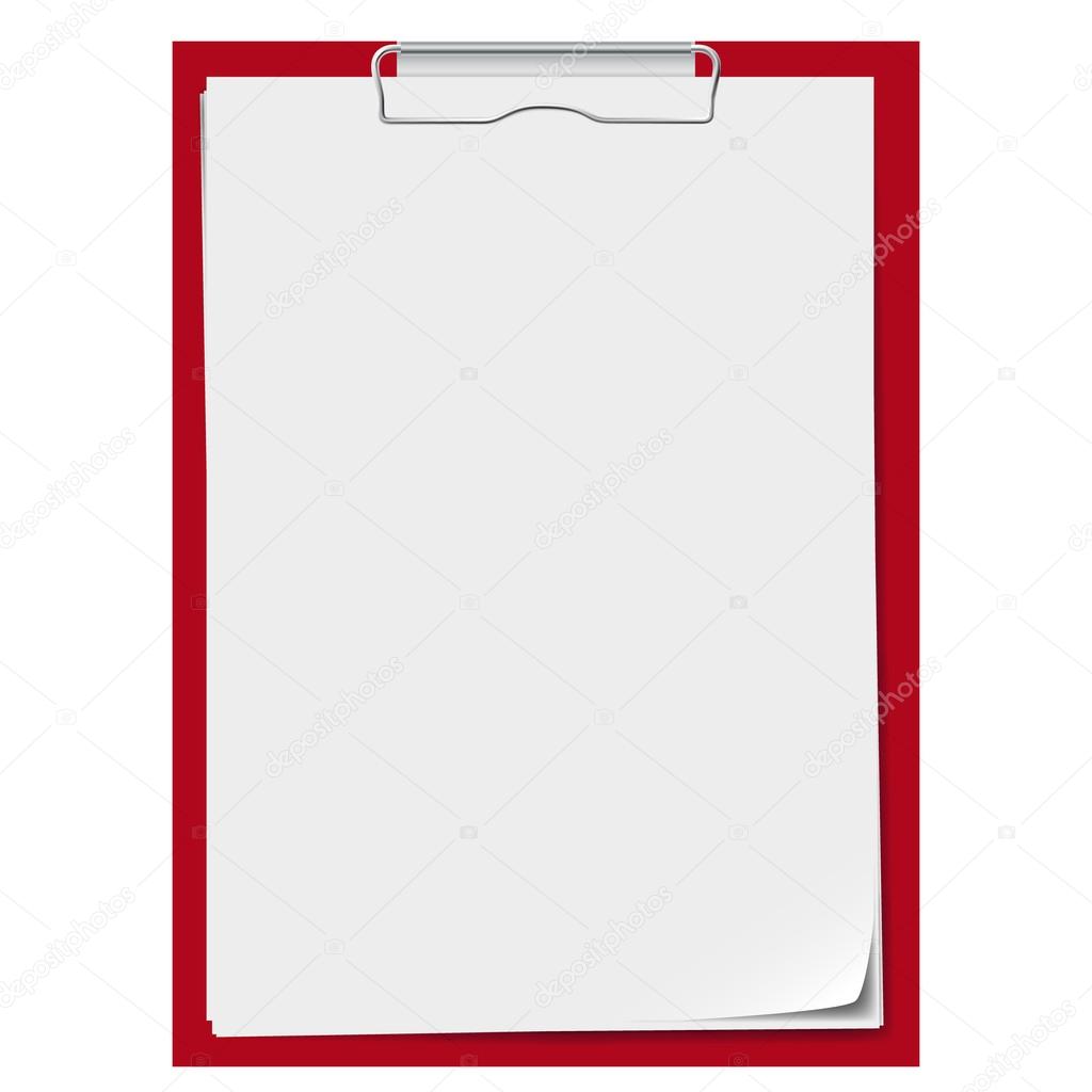 Clipboard with paper. Vector illustration