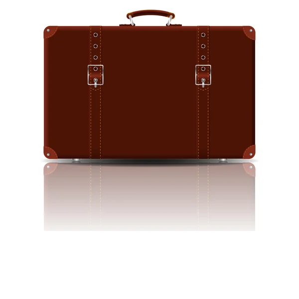 Kahverengi deri eski çanta.