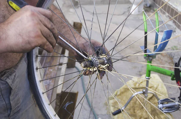 Werkzeuge Und Zubehör Set Für Den Radsport Zubehör Für Fahrradtouren — Stockfoto