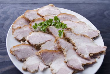 Geleneksel Dilimlenmiş Ballı Jambon Tatil İçin Hazır