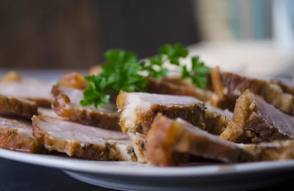 Traditional Sliced Honey Glazed Ham Ready for the Holidays