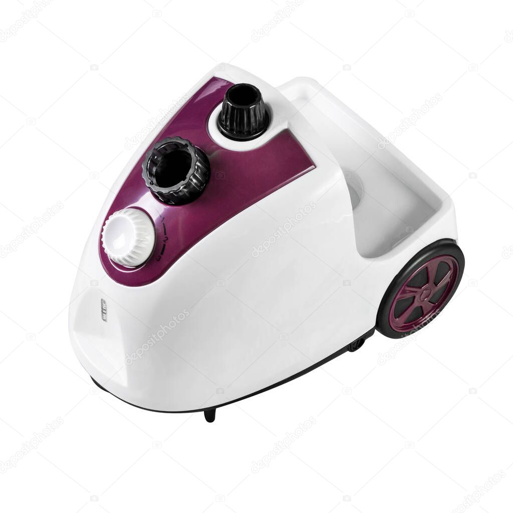 white body of a steam cleaner close up. side view. Technics. House cleaning. household appliances for ironing clothes