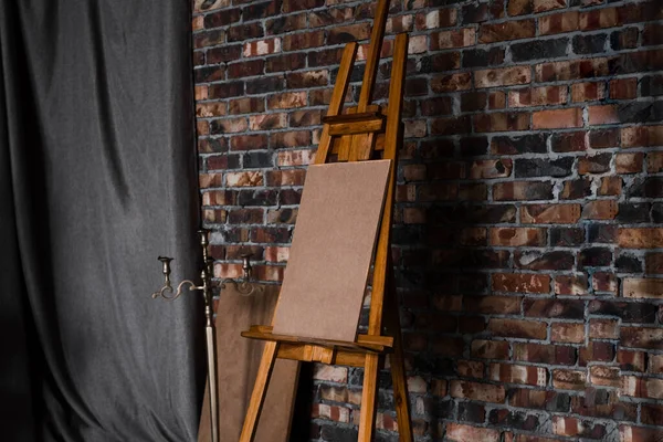 Easel Painting Interior Artist Workshop Mockup — Stock Photo, Image