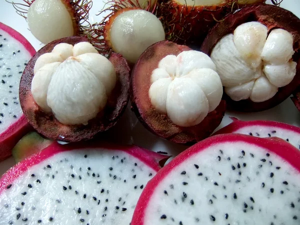 Tropical fruit mangosteen — Stock Photo, Image