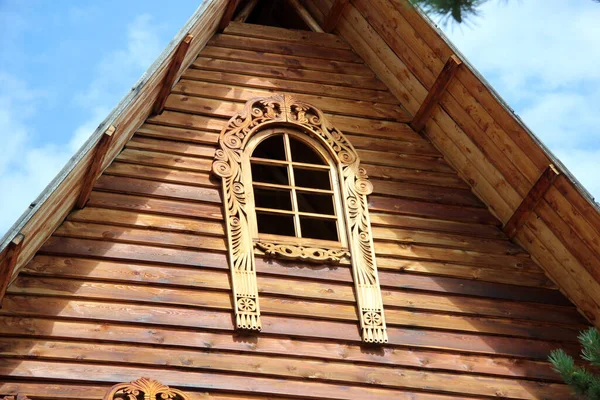 Старий Російський Дерев Яний Будинок Круглих Колод Називається Темом — стокове фото