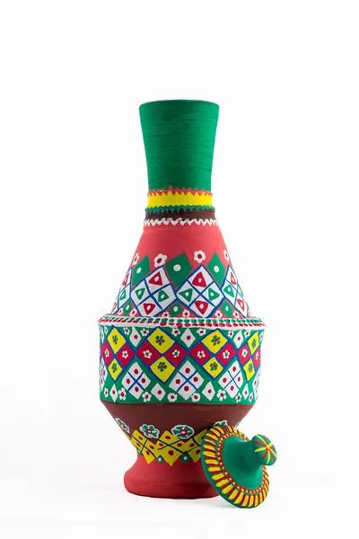 Egyptské umělecké malované keramické nádoby (arabsky: Kolla) — Stock fotografie