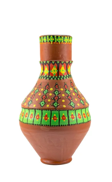 Egyptské zdobené barevné keramické nádoby (Arabská: Kolla) — Stock fotografie