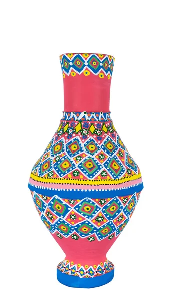 Egyptské zdobené barevné keramické nádoby (Kolla) — Stock fotografie