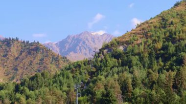 Timelapse Video, 25 Ağustos 2025, Medeo Shymbulak Dağ Tatil Köyü, Almaty Şehri, Kazakistan