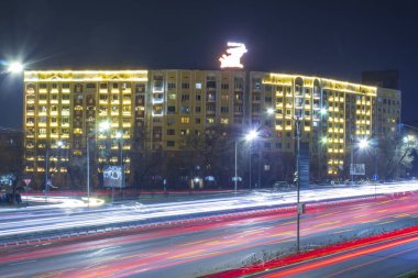 Almaty City Kazakistan 13 Kasım. Al Farabi Caddesi, Orbita Mikro Bölgesi