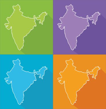 renkli haritalar - Hindistan