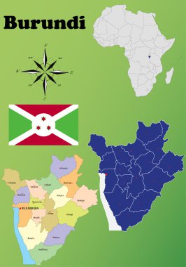 Burundi vektör set.