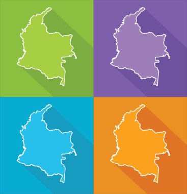 renkli harita - Kolombiya